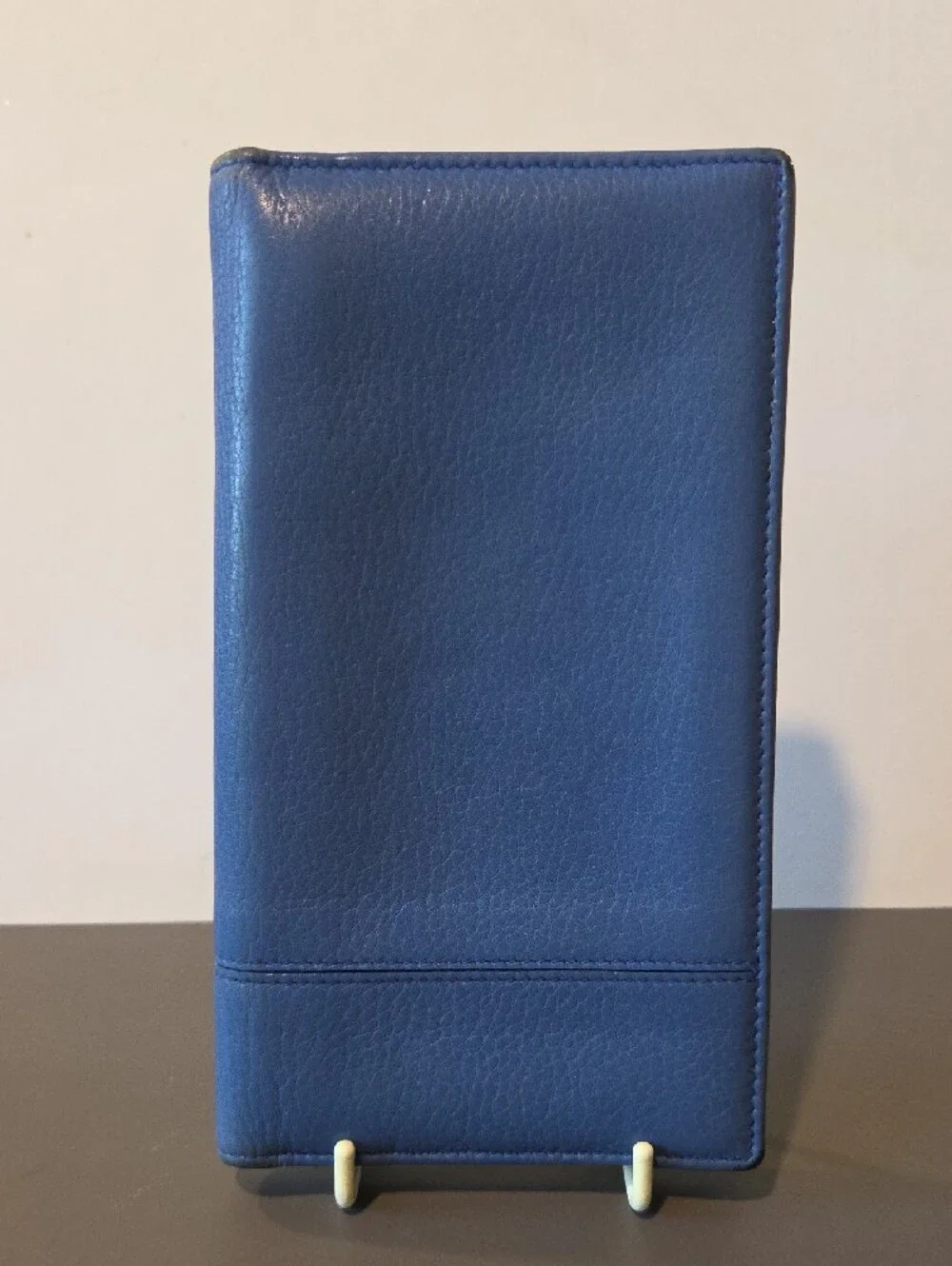Bvlgari Blue Calfskin Leather Long Wallet